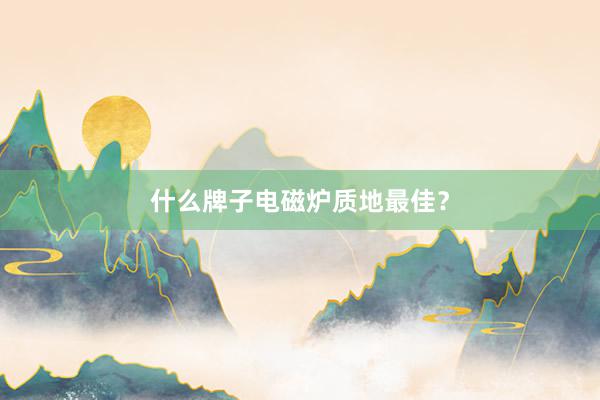什么牌子电磁炉质地最佳？